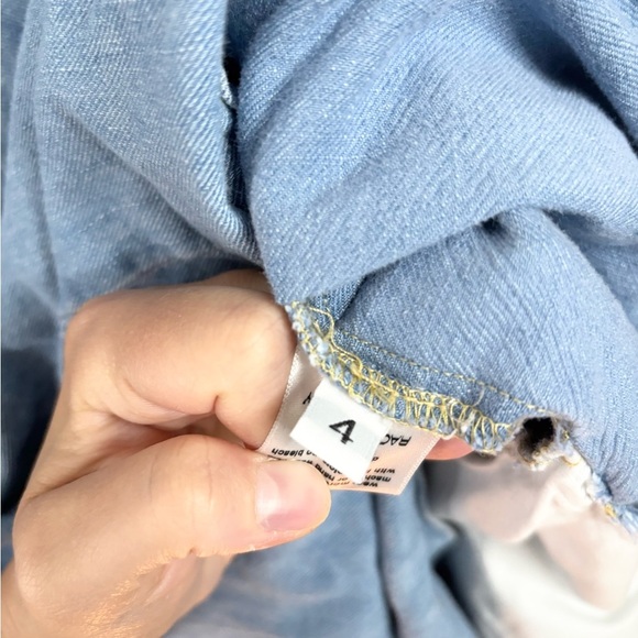 Rachel Comey mock neck long sleeve denim chambray midi dress size 4 - Picture 8 of 8